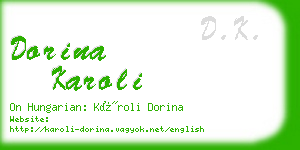 dorina karoli business card